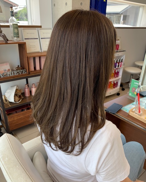 ブリーチなし アッシュ系カラー Achieve Hair Design